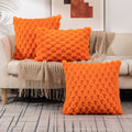 Plush Marshmallow Cushion Cover Soft Decorative Pillowcase-Covers & Textiles > Cushion Covers-casanuva-Orange-18"x18"-casanuva