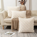 Plush Marshmallow Cushion Cover Soft Decorative Pillowcase-Covers & Textiles > Cushion Covers-casanuva-White-18"x18"-casanuva