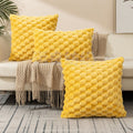 Plush Marshmallow Cushion Cover Soft Decorative Pillowcase-Covers & Textiles > Cushion Covers-casanuva-Yellow-18"x18"-casanuva