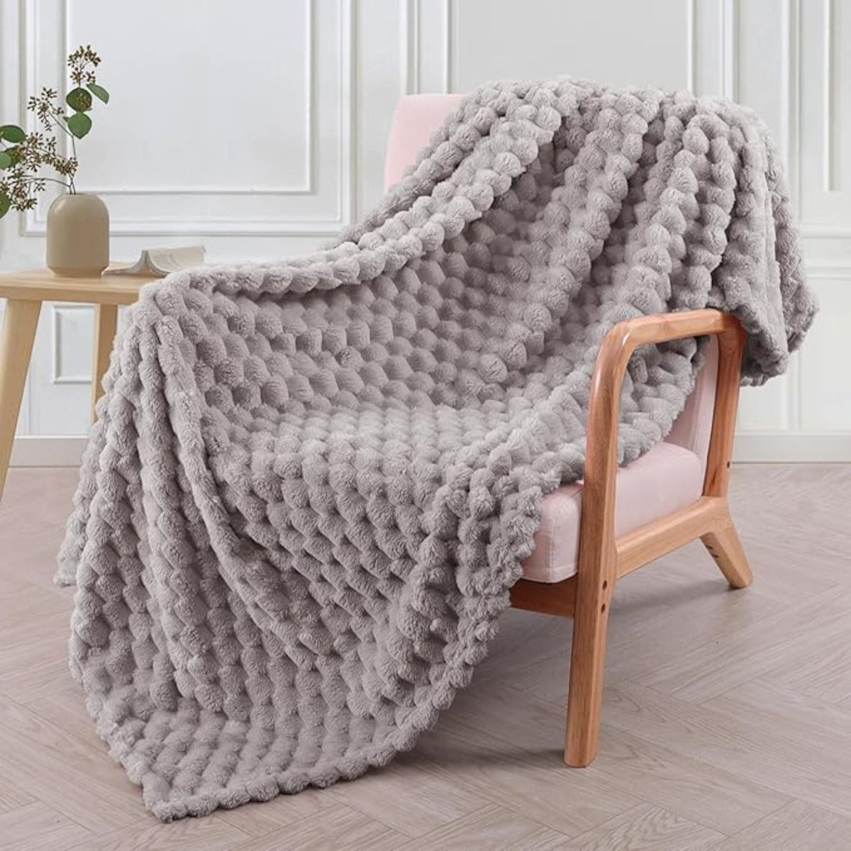 Plush Marshmallow Throw Blanket-Bedding & Bath > Blankets-casanuva-Gray-40"x59"-casanuva