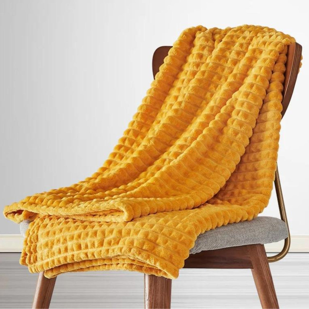 Plush Marshmallow Throw Blanket-Bedding & Bath > Blankets-casanuva-Sunshine Yellow-40"x59"-casanuva