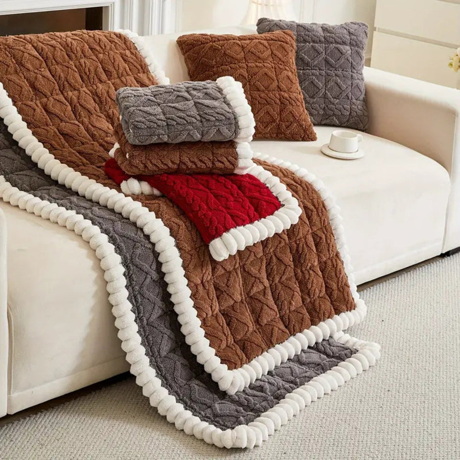 Plush Sherpa Sofa Cover-Covers & Textiles > Sofa Covers-casanuva-casanuva