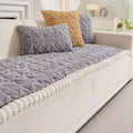 Plush Sherpa Sofa Cover-Covers & Textiles > Sofa Covers-casanuva-Cloud Gray-27.6"x59"-casanuva