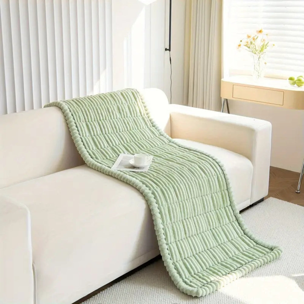 Plush Sofa Cover with Pleated Edges-Covers & Textiles > Sofa Covers-casanuva-casanuva