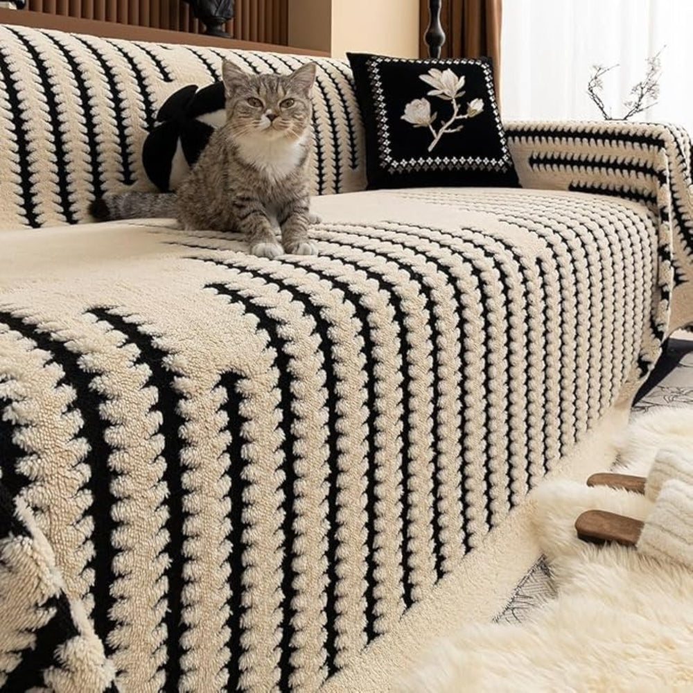 Plush Tufted Sofa Cover-Covers & Textiles > Sofa Covers-casanuva-casanuva