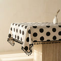 Polka Dot Tassel Tablecloth-Covers & Textiles > Table Cloths-casanuva-casanuva