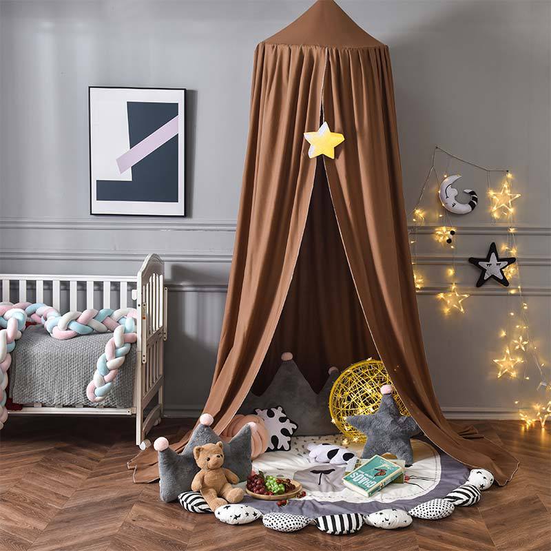 Polyester Canopy for Children's Room-Bedding & Bath > Bedding Sets-casanuva-Light Coffee-casanuva