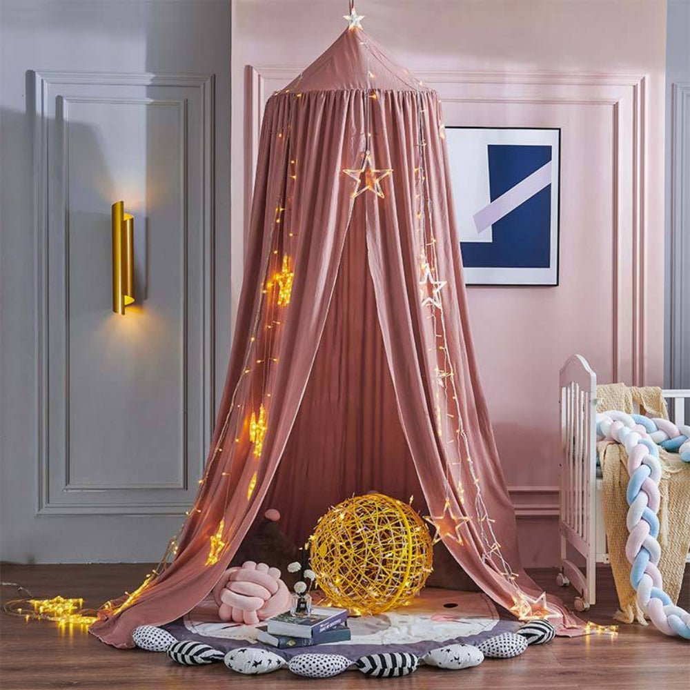 Polyester Canopy for Children's Room-Bedding & Bath > Bedding Sets-casanuva-Red Bean Paste-casanuva