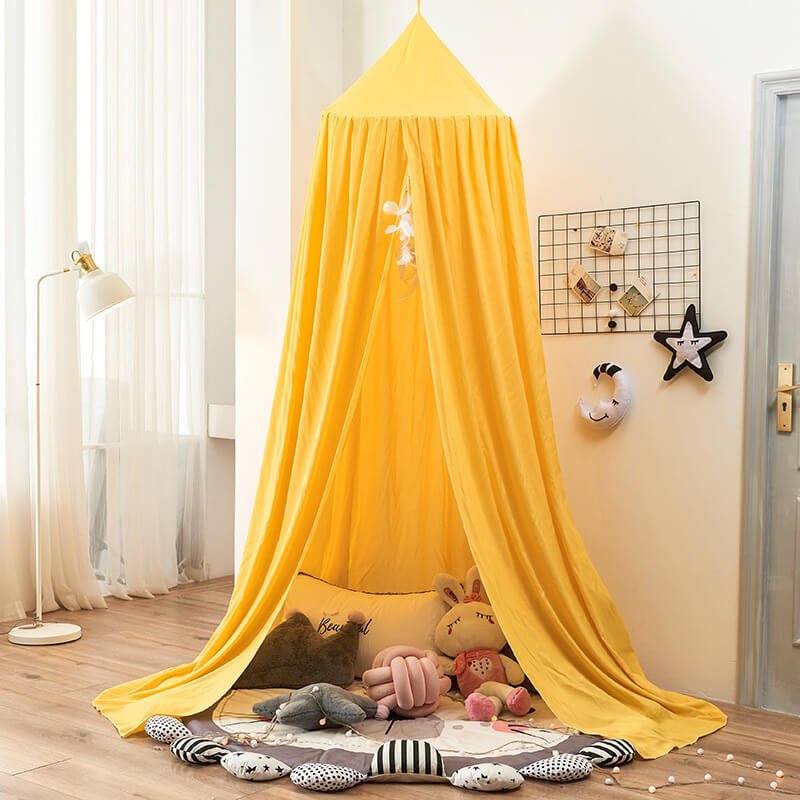 Polyester Canopy for Children's Room-Bedding & Bath > Bedding Sets-casanuva-Yellow-casanuva