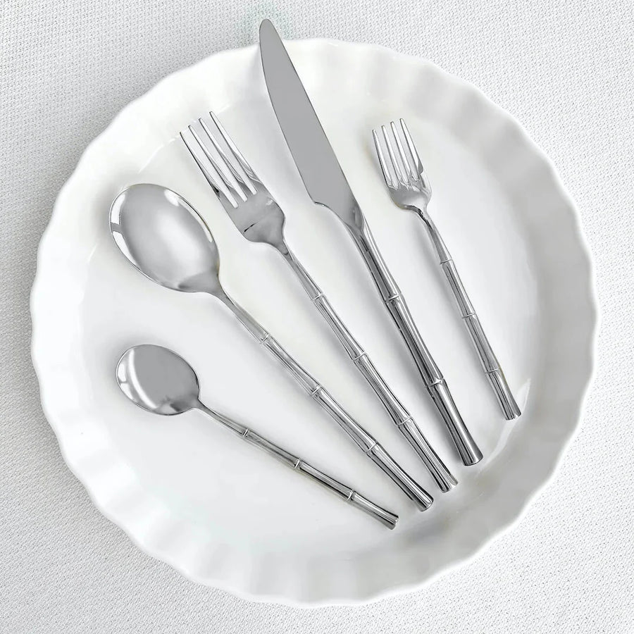 Premium Flatware Set Modern Durable Cutlery-Kitchen & Dining > Cutlery-casanuva-Silver 24 pcs-casanuva