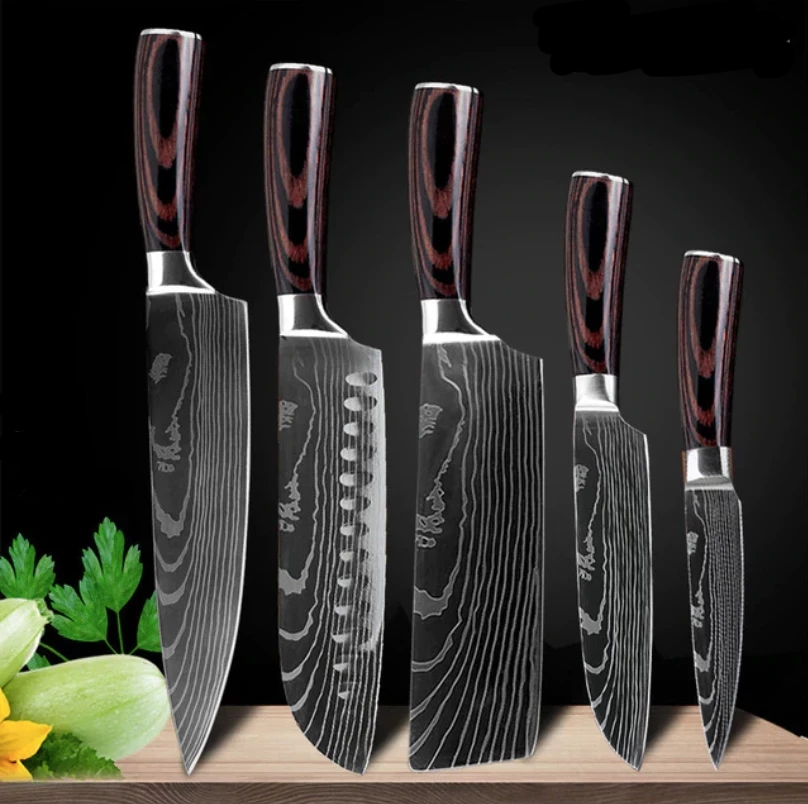 Professional Chef Knife Set with High Carbon Stainless Steel Blades-Kitchen & Dining > Knives-casanuva-Standard - 5pcs-casanuva