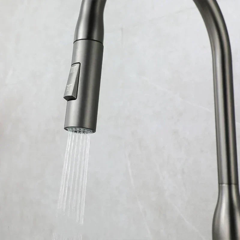Pull-Out Kitchen Faucet with Hand Shower-Kitchen & Dining > Kitchen Faucets-casanuva-casanuva