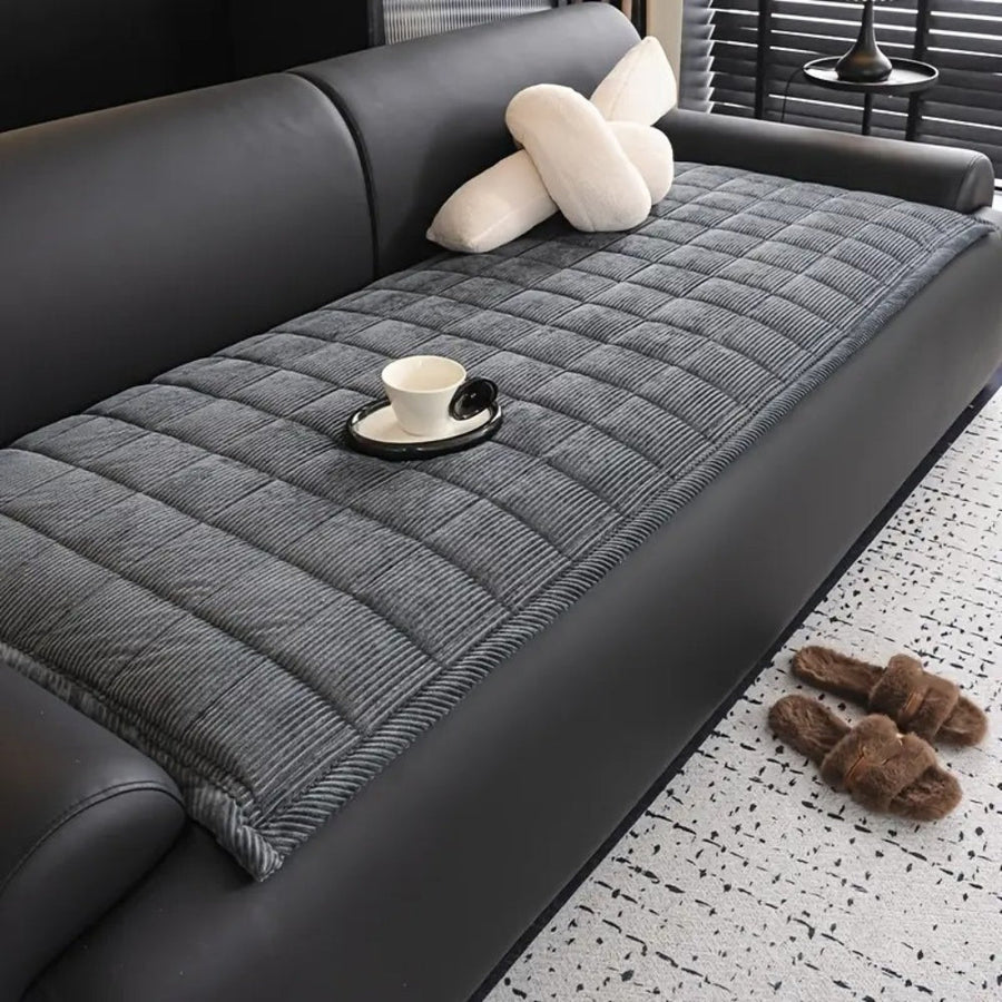 Quilted Couch Cover Mat-Covers & Textiles > Sofa Covers-casanuva-Slate Haze-28"x28"-casanuva