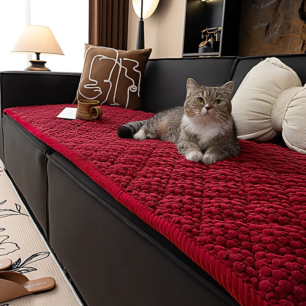 Quilted Pet-Proof Sofa Cover-Covers & Textiles > Sofa Covers-casanuva-Deep Red-27.6"x27.6"-casanuva