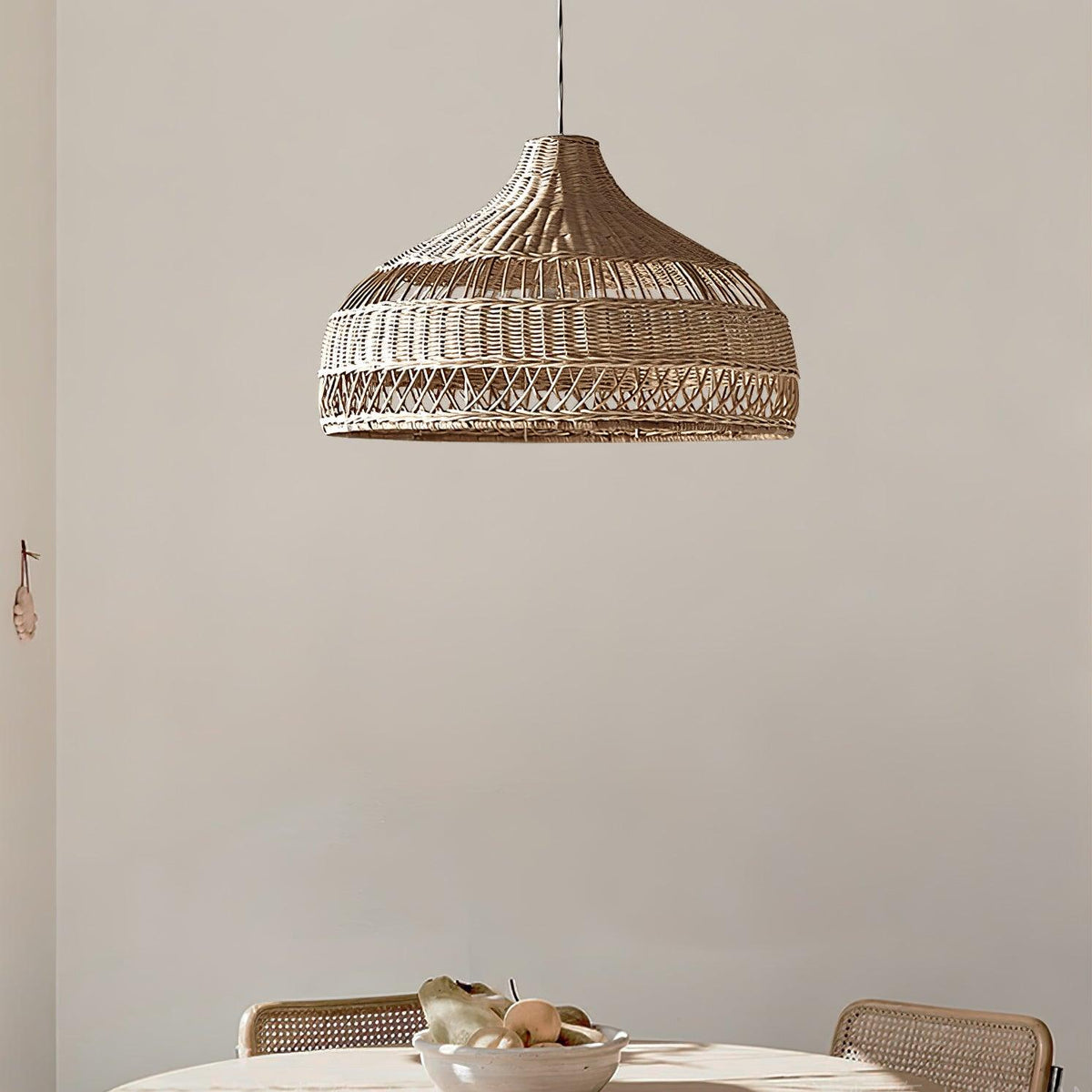 Rattan Dome Pendant Light-Lighting > Pendant Lights-casanuva-casanuva