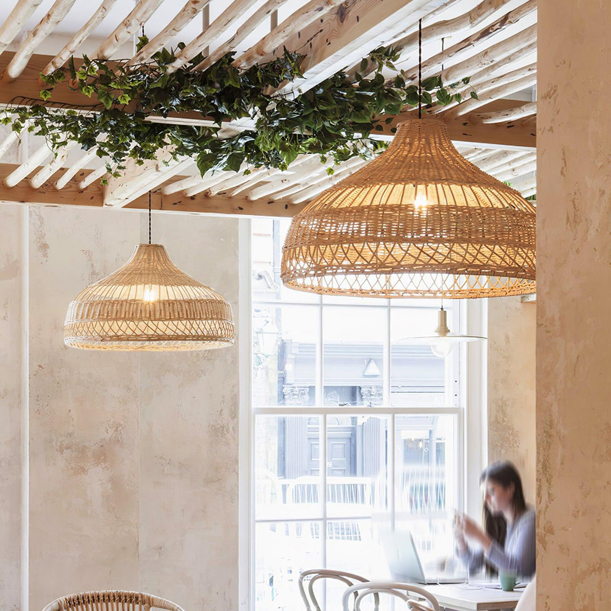 Rattan Dome Pendant Light-Lighting > Pendant Lights-casanuva-casanuva