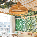 Rattan Dome Pendant Light-Lighting > Pendant Lights-casanuva-casanuva