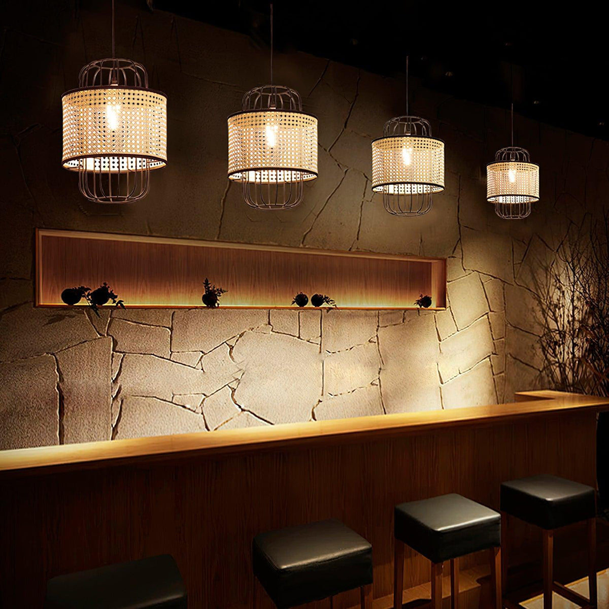 Rattan Pendant Lamp Natural Design-Lighting > Pendant Lights-casanuva-casanuva