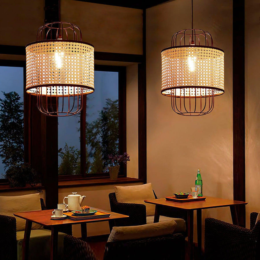 Rattan Pendant Lamp Natural Design-Lighting > Pendant Lights-casanuva-casanuva