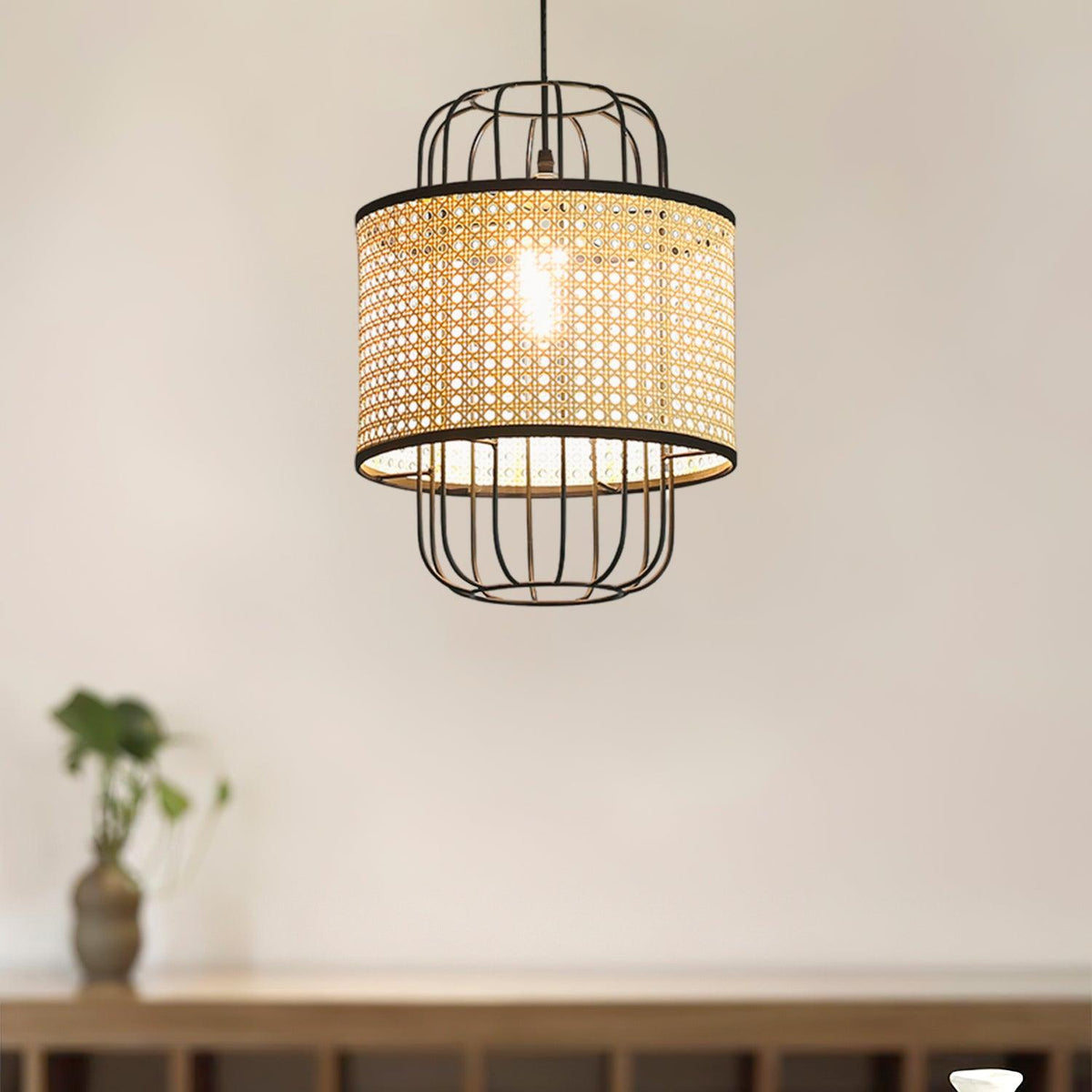 Rattan Pendant Lamp Natural Design-Lighting > Pendant Lights-casanuva-casanuva