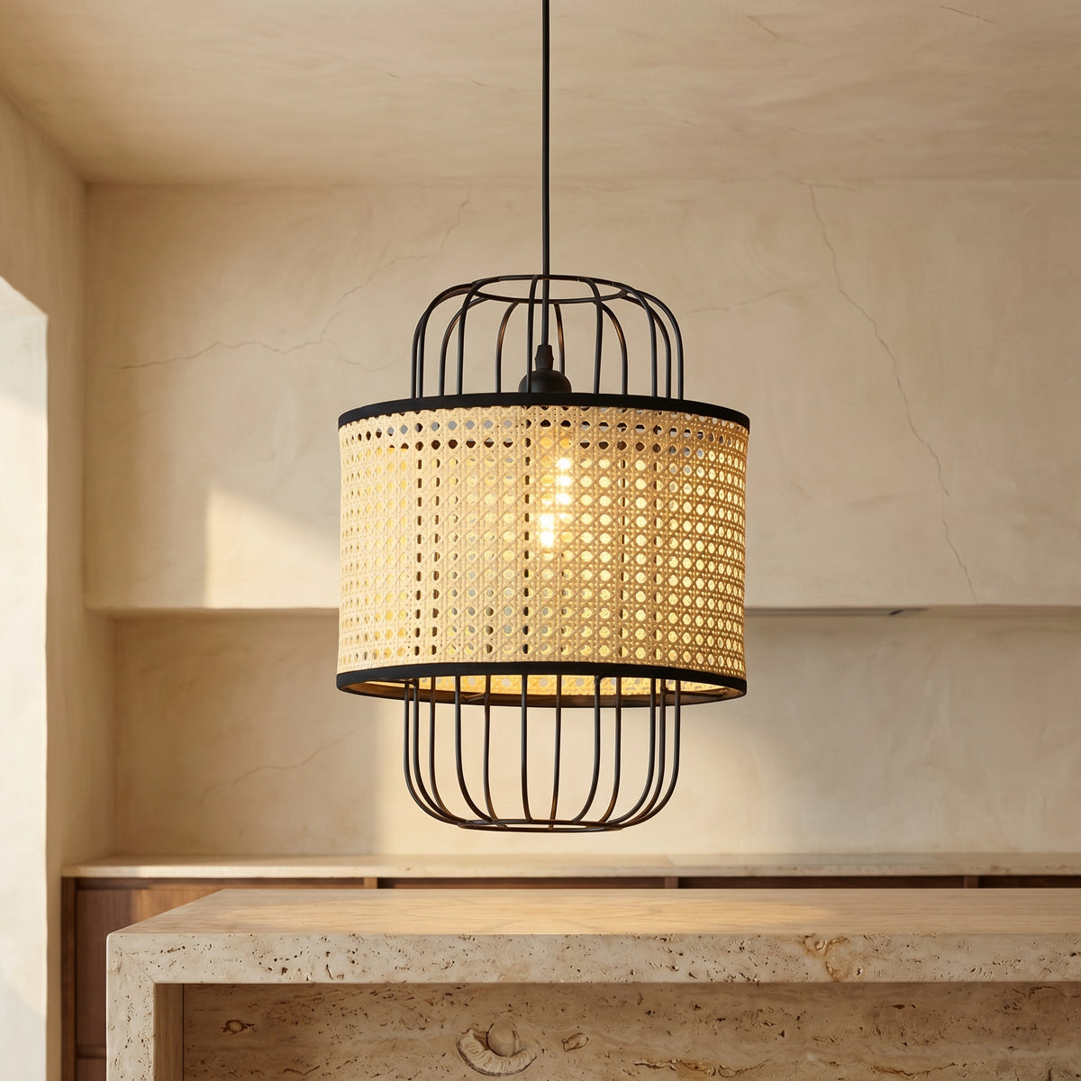 Rattan Pendant Lamp Natural Design-Lighting > Pendant Lights-casanuva-casanuva