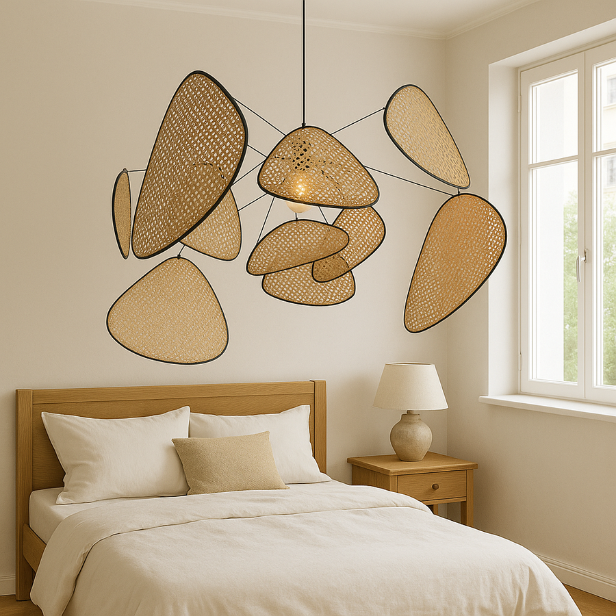 Rattan Pendant Lamp Natural Woven Light Fixture-Lighting > Pendant Lights-casanuva-60 cm-casanuva