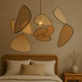 Rattan Pendant Lamp Natural Woven Light Fixture-Lighting > Pendant Lights-casanuva-casanuva