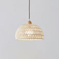 Rattan Pendant Light with Arch Design-Lighting > Pendant Lights-casanuva-1 head 40cmx21cm-Natural rattan & Nature-casanuva