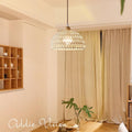 Rattan Pendant Light with Arch Design-Lighting > Pendant Lights-casanuva-casanuva