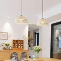 Rattan Pendant Light with Arch Design-Lighting > Pendant Lights-casanuva-casanuva