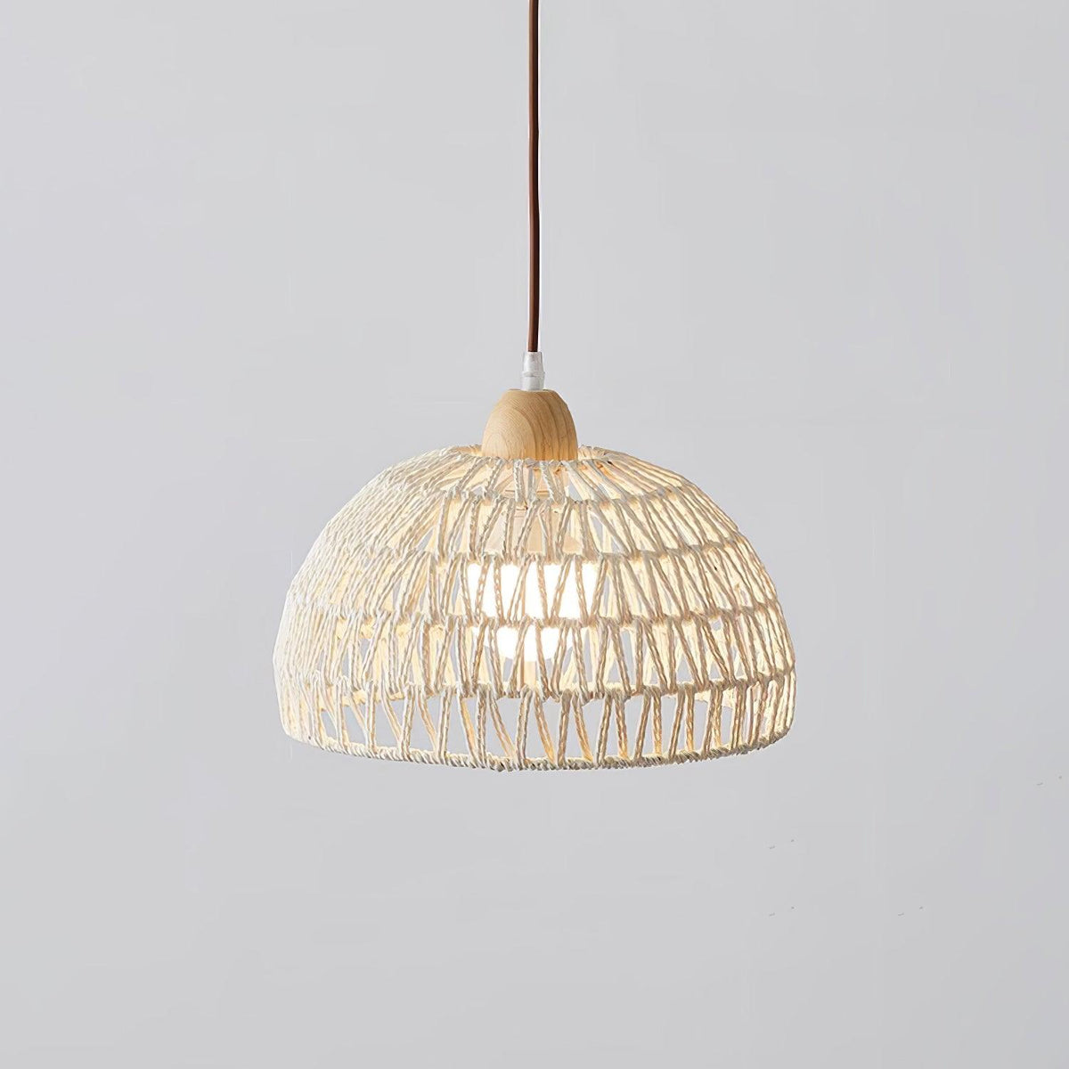 Rattan Pendant Light with Arch Design-Lighting > Pendant Lights-casanuva-casanuva