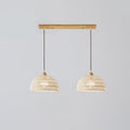 Rattan Pendant Light with Arch Design-Lighting > Pendant Lights-casanuva-2 heads 60cmx150cm-Natural rattan & Nature-casanuva