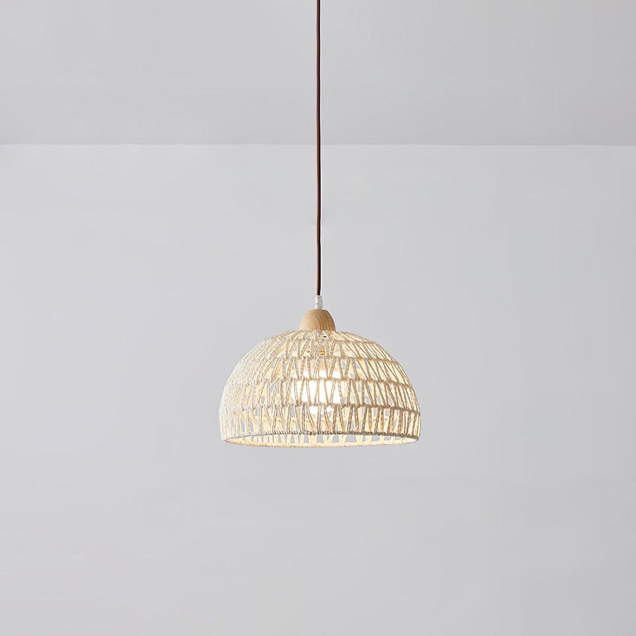 Rattan Pendant Light with Arch Design-Lighting > Pendant Lights-casanuva-23cmx13cm-Natural rattan & Nature-casanuva