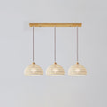 Rattan Pendant Light with Arch Design-Lighting > Pendant Lights-casanuva-3 heads 60cmx150cm-Natural rattan & Nature-casanuva