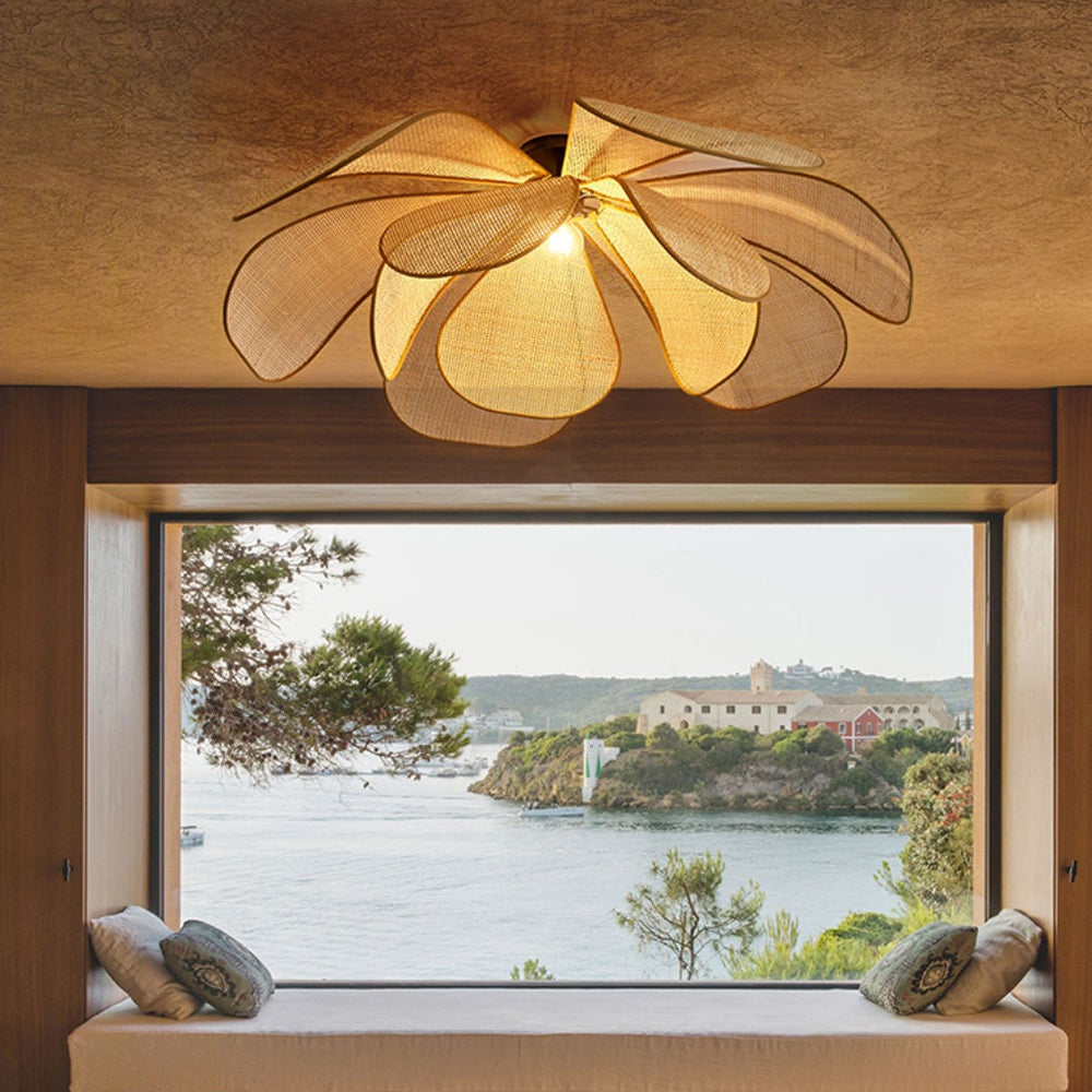 Rattan Rustic Pendant Light Lamp Shade-Lighting > Pendant Lights-casanuva-Dia80 cm-Ceiling Light-casanuva