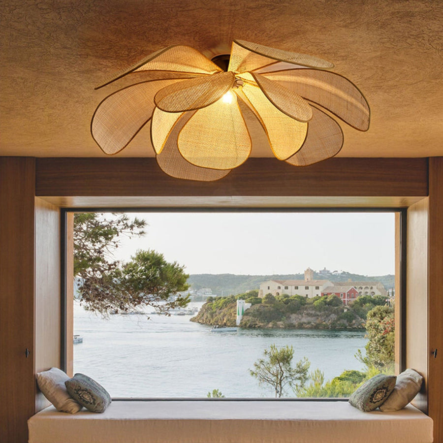 Rattan Rustic Pendant Light Lamp Shade-Lighting > Pendant Lights-casanuva-Dia80 cm-Ceiling Light-casanuva