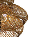 Rattan Weaving 3 Layer Chandelier for 4 or 6 Lights-Lighting > Chandeliers & Pendant Lights-casanuva-casanuva