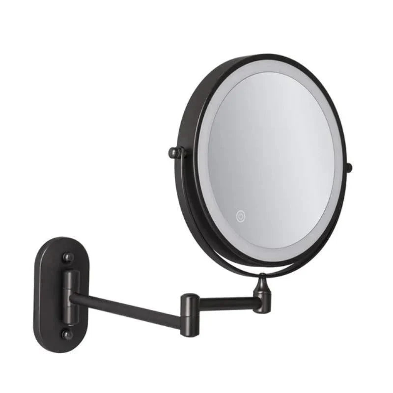 Rechargeable Black LED Makeup Mirror for Bathroom Use-Bedding & Bath > Bathroom Accessories-casanuva-casanuva