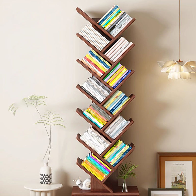 Rectangular Solid Wood Eco-Friendly Bookshelf 6/8/10/12 Tier for Home Office-Furniture > Bookshelves-casanuva-casanuva
