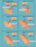 Rectangular Solid Wood Eco-Friendly Bookshelf 6/8/10/12 Tier for Home Office-Furniture > Bookshelves-casanuva-casanuva