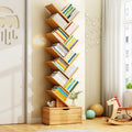 Rectangular Solid Wood Eco-Friendly Bookshelf 6/8/10/12 Tier for Home Office-Furniture > Bookshelves-casanuva-Extra Large-Wood Color-casanuva