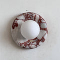 Red Marble Wall Sconce-Lighting > Wall Lights-casanuva-20cmx20cm-Bvlgari Red H03-casanuva