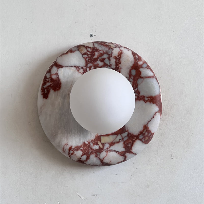 Red Marble Wall Sconce-Lighting > Wall Lights-casanuva-20cmx20cm-Bvlgari Red H03-casanuva