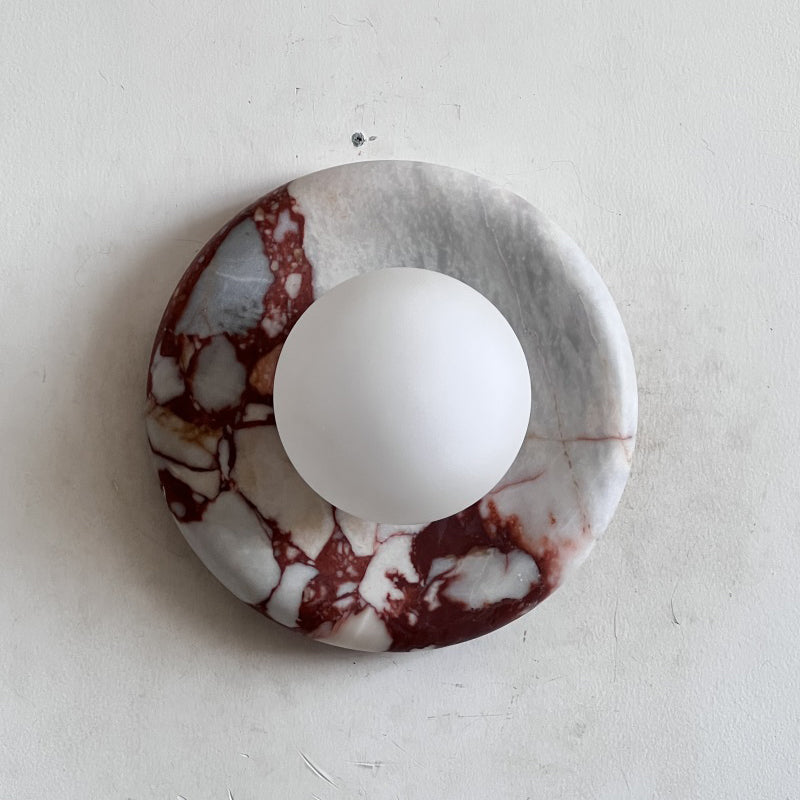 Red Marble Wall Sconce-Lighting > Wall Lights-casanuva-20cmx20cm-Bvlgari Red H04-casanuva