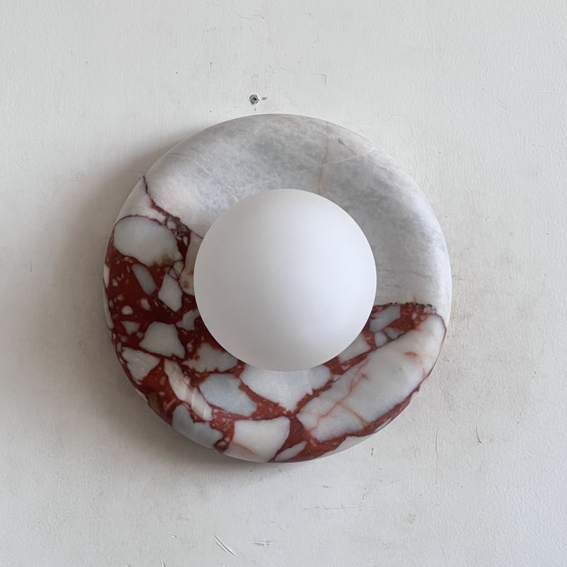 Red Marble Wall Sconce-Lighting > Wall Lights-casanuva-20cmx20cm-Bvlgari Red H08-casanuva