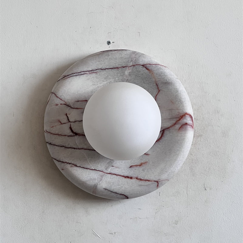 Red Marble Wall Sconce-Lighting > Wall Lights-casanuva-20cmx20cm-Bvlgari Red H13-casanuva