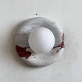 Red Marble Wall Sconce-Lighting > Wall Lights-casanuva-20cmx20cm-Bvlgari Red H14-casanuva