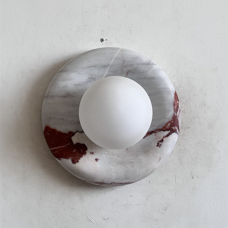Red Marble Wall Sconce-Lighting > Wall Lights-casanuva-20cmx20cm-Bvlgari Red H14-casanuva