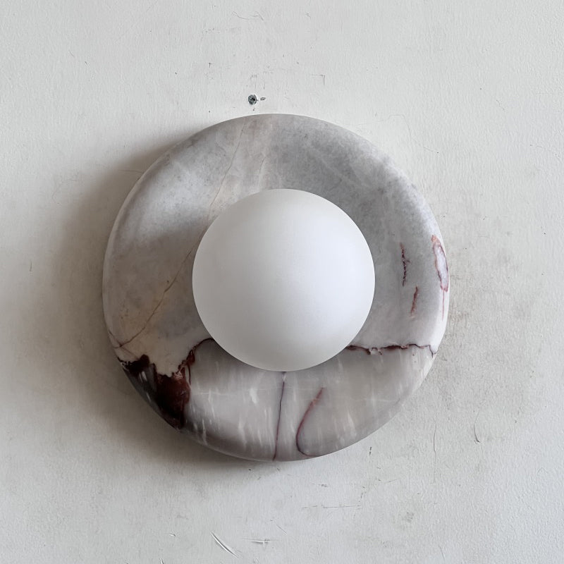 Red Marble Wall Sconce-Lighting > Wall Lights-casanuva-20cmx20cm-Bvlgari Red H16-casanuva