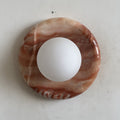 Red Marble Wall Sconce-Lighting > Wall Lights-casanuva-20cmx20cm-Red Jade L04-casanuva